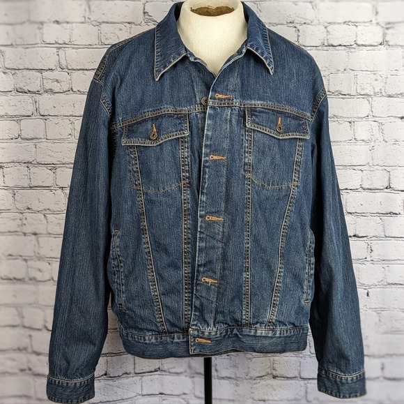 L.L. Bean Other - L L Bean Jean jacket XXL 2XL blue denim lined